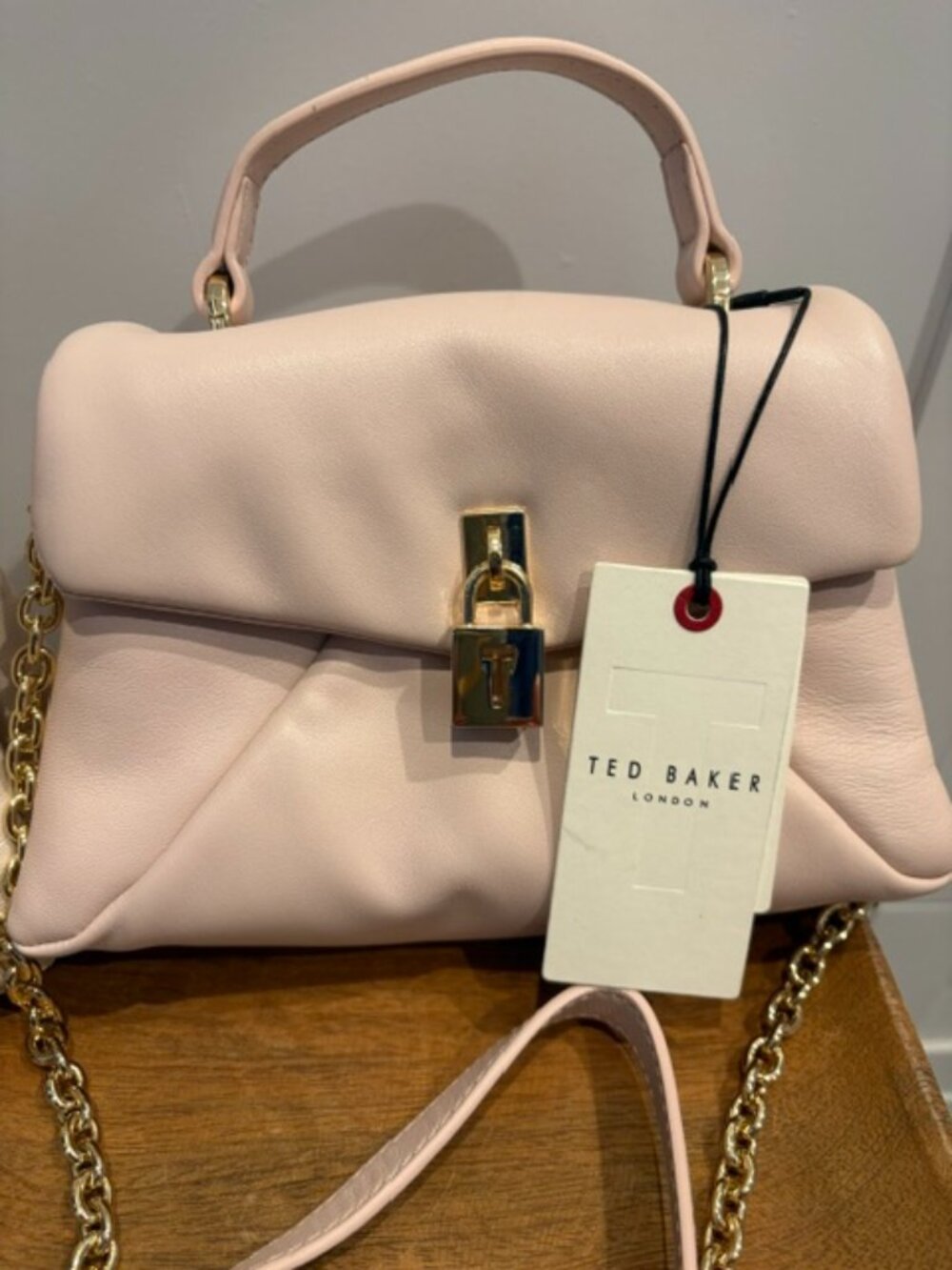 Ted Baker London Poppy Mini Satchel Blush Leather Crossbody Bag